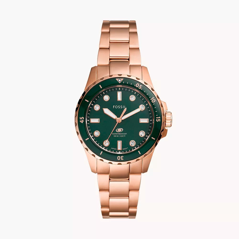 Reloj Fossil Blue Dive para mujer pulsera de metal