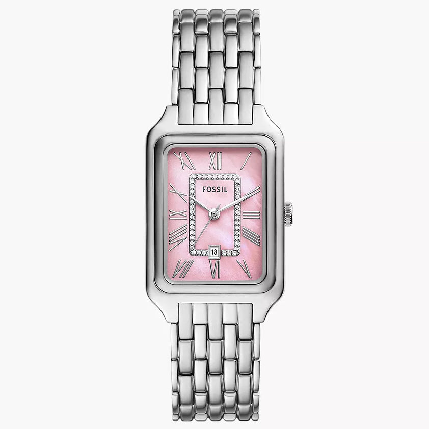 Reloj Fossil  para mujer pulsera de metal cuadrado