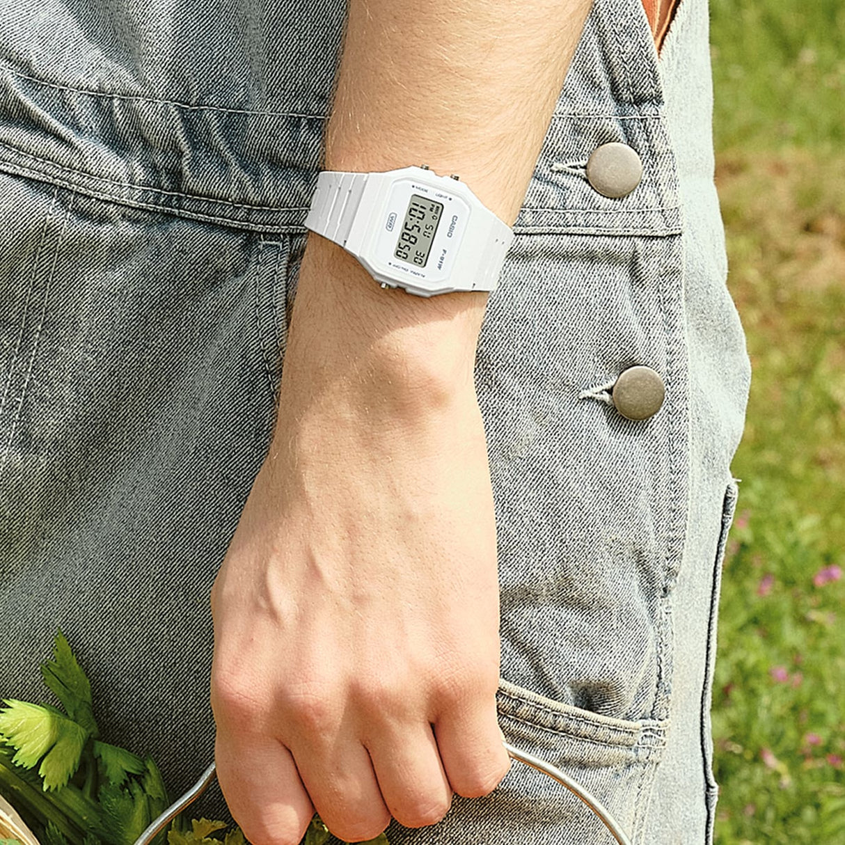 F-91WB Reloj Casio unisex pulsera de caucho