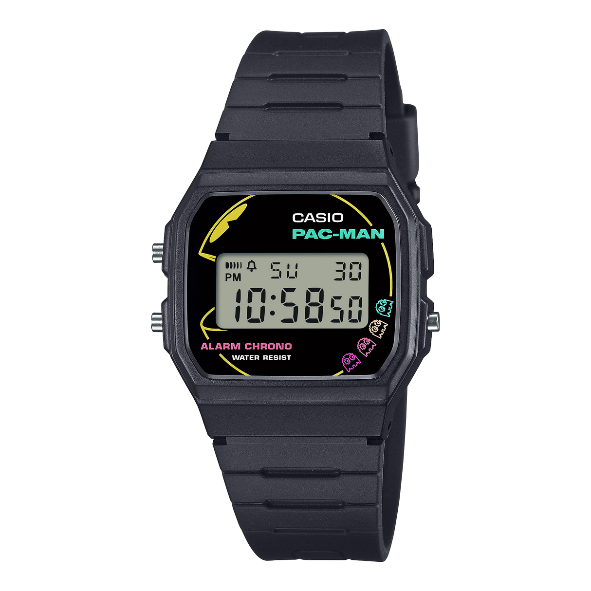 F-91WPC-1A Reloj Casio Pac-Man pulsera de caucho