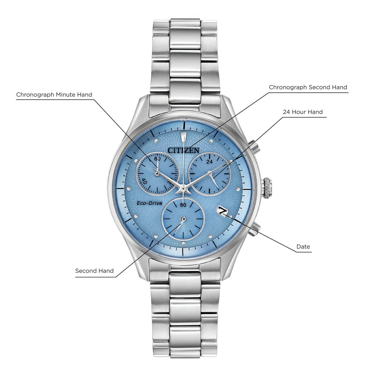 FB1440-57L Reloj Citizen Chandler de dama pulsera de metal 32 mm