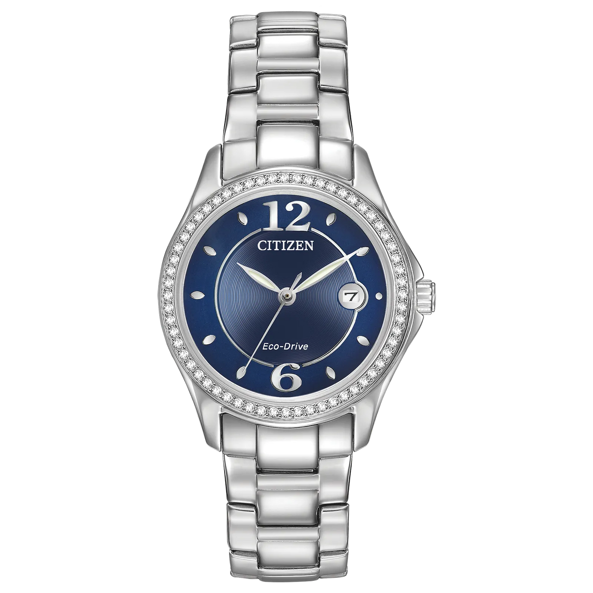 FE1140-86L Reloj Citizen Silhouette Cristales incrustados de dama pulsera de metal 30 mm