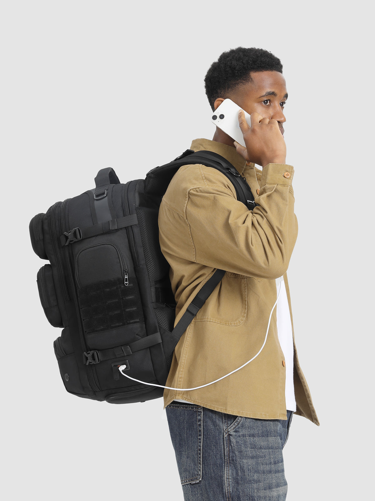 OZUKO 9842S Mochila de Viaje para Laptop – Puerto USB, Resistente al Agua