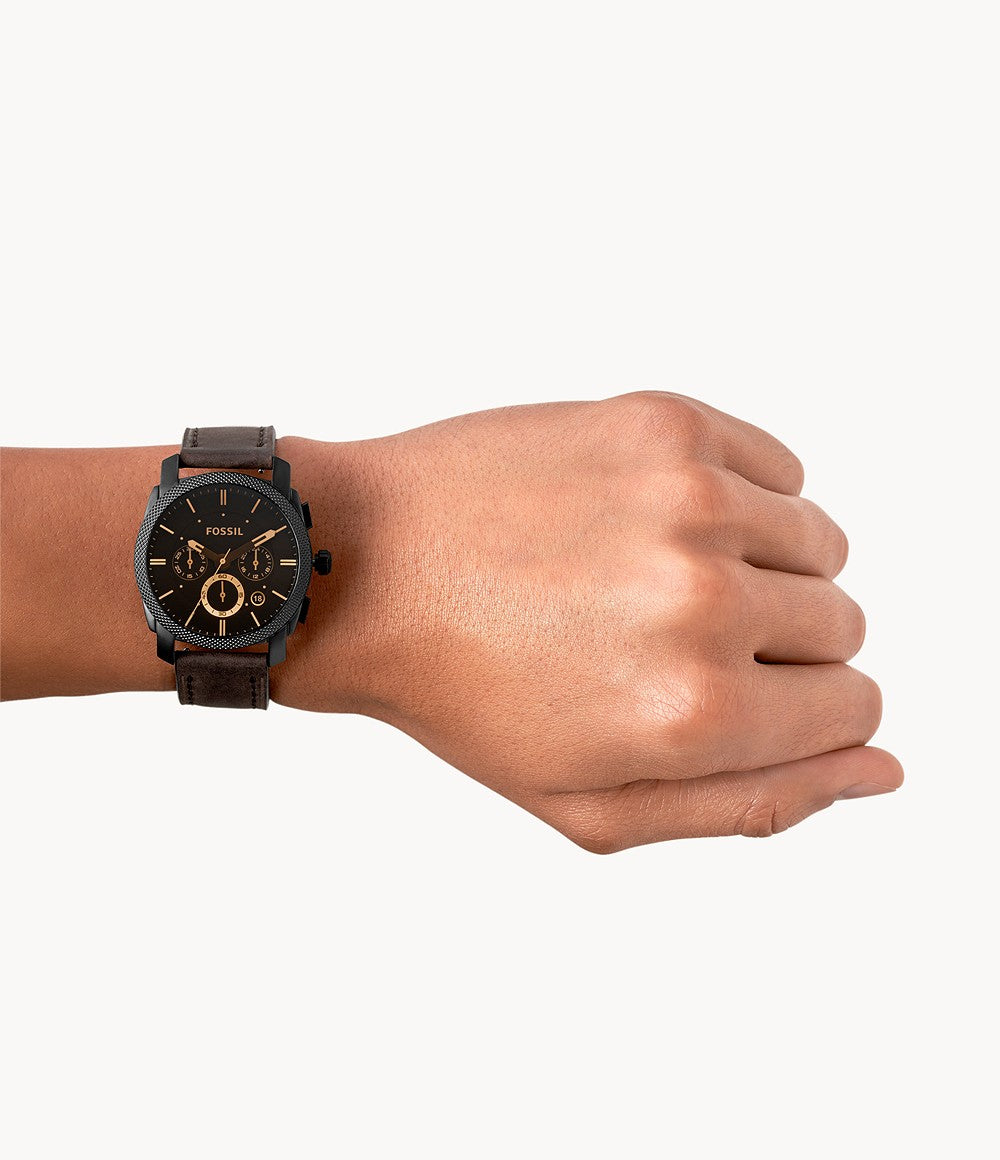 Reloj Fossil Machine de hombre pulsera de cuero 42 mm