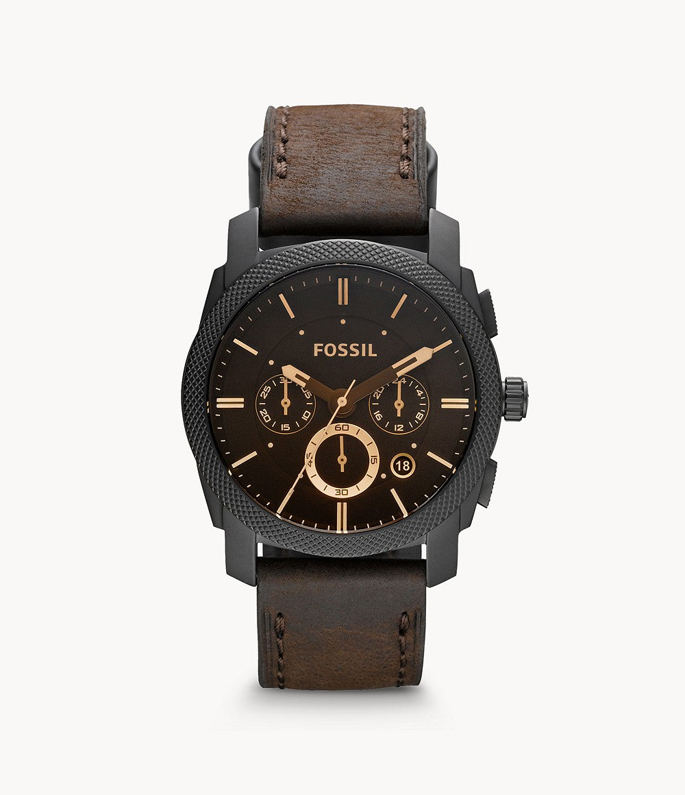 Reloj Fossil Machine de hombre pulsera de cuero 42 mm
