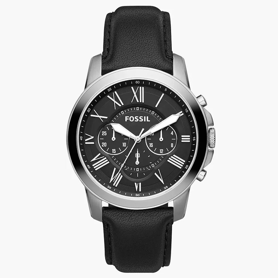 Reloj Fossil Grant de hombre banda de piel 44 mm