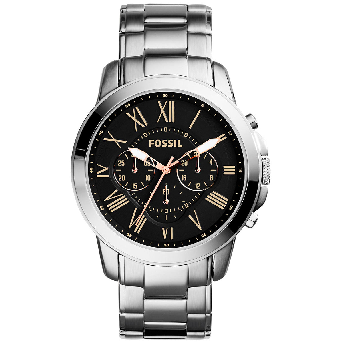 Reloj Fossil Grant de hombre banda de metal 43 mm