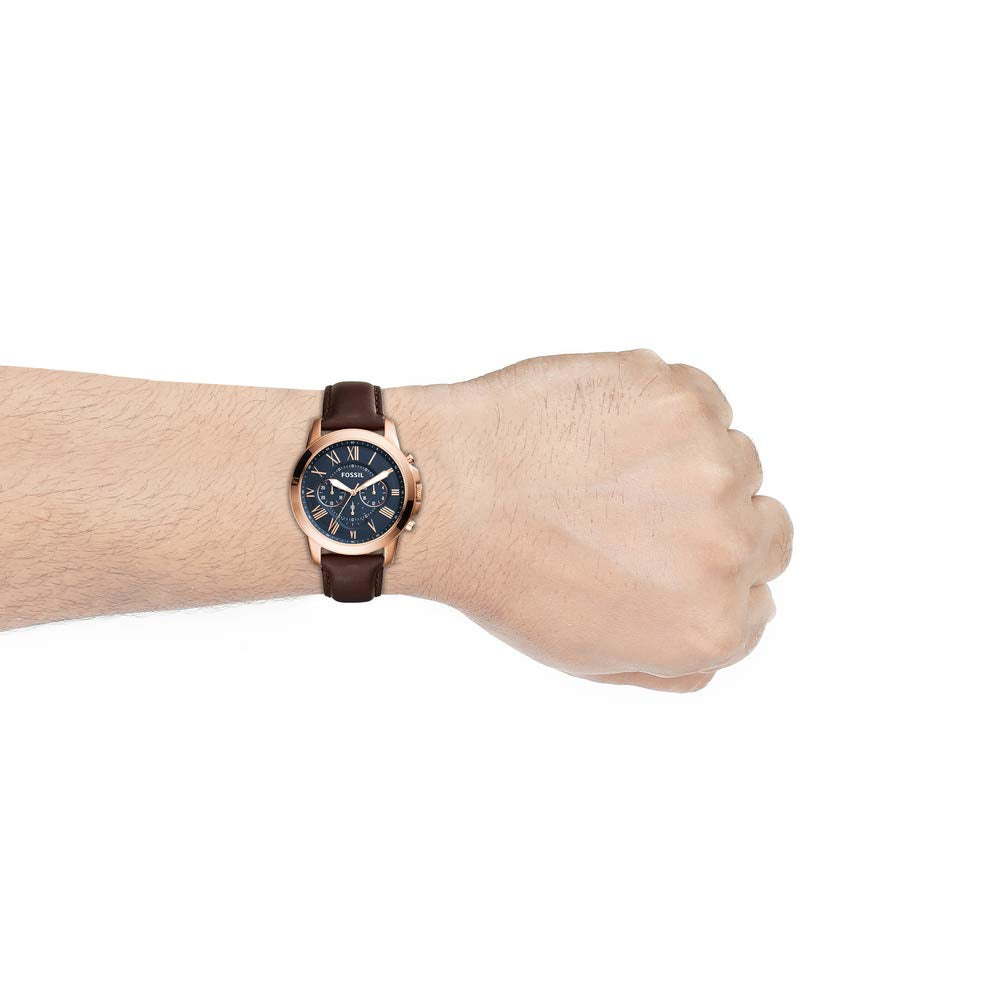 Reloj Fossil Grant de hombre banda de piel 44 mm