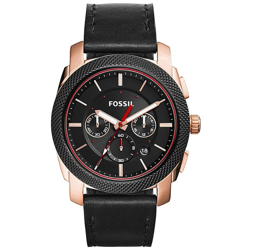 Reloj Fossil Machine de hombre pulsera de piel 46 mm