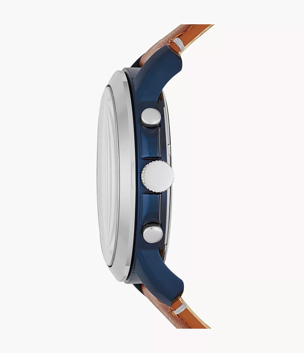 Reloj Fossil Grant de hombre banda de piel 44 mm