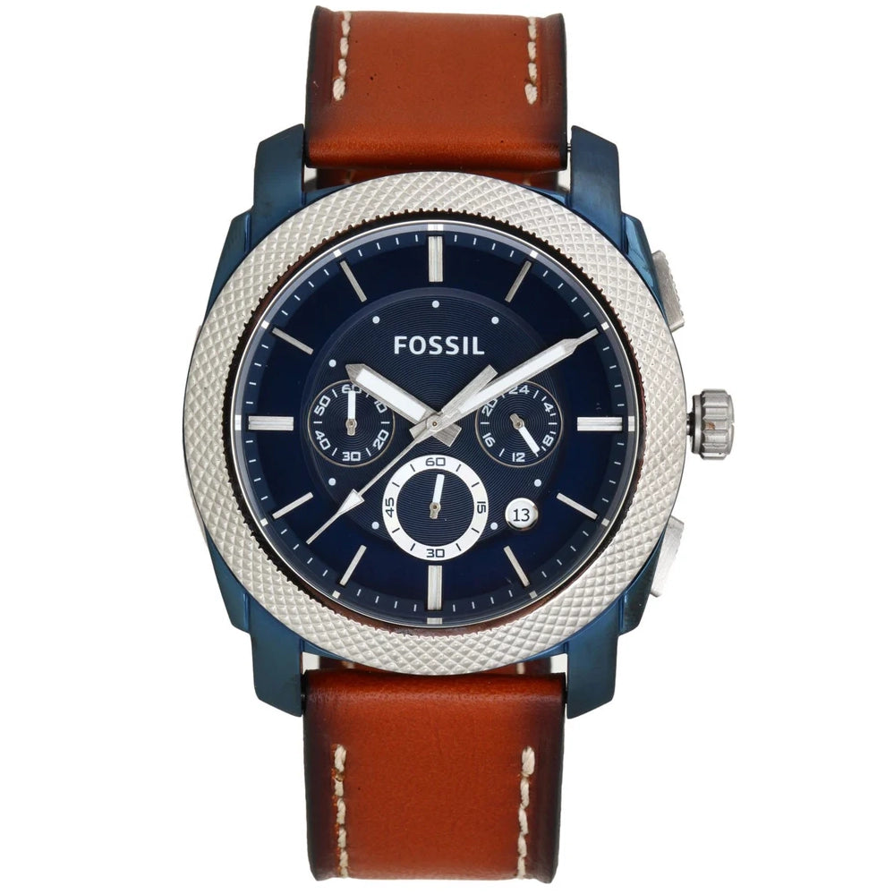 Reloj Fossil Machine de hombre pulsera de piel 46 mm