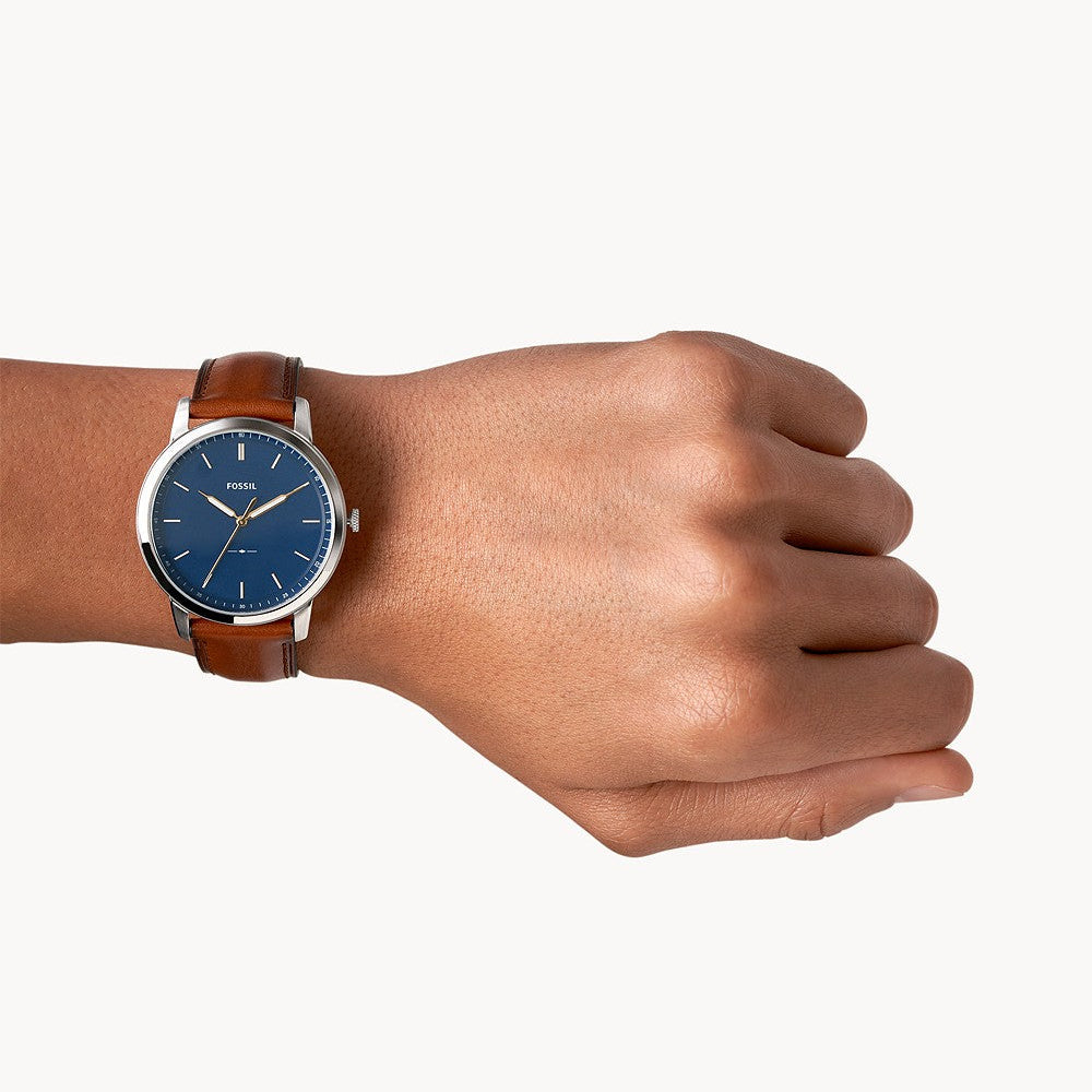 Fossil The Minimalist Reloj para Hombre Análogo Pulsera de Cuero