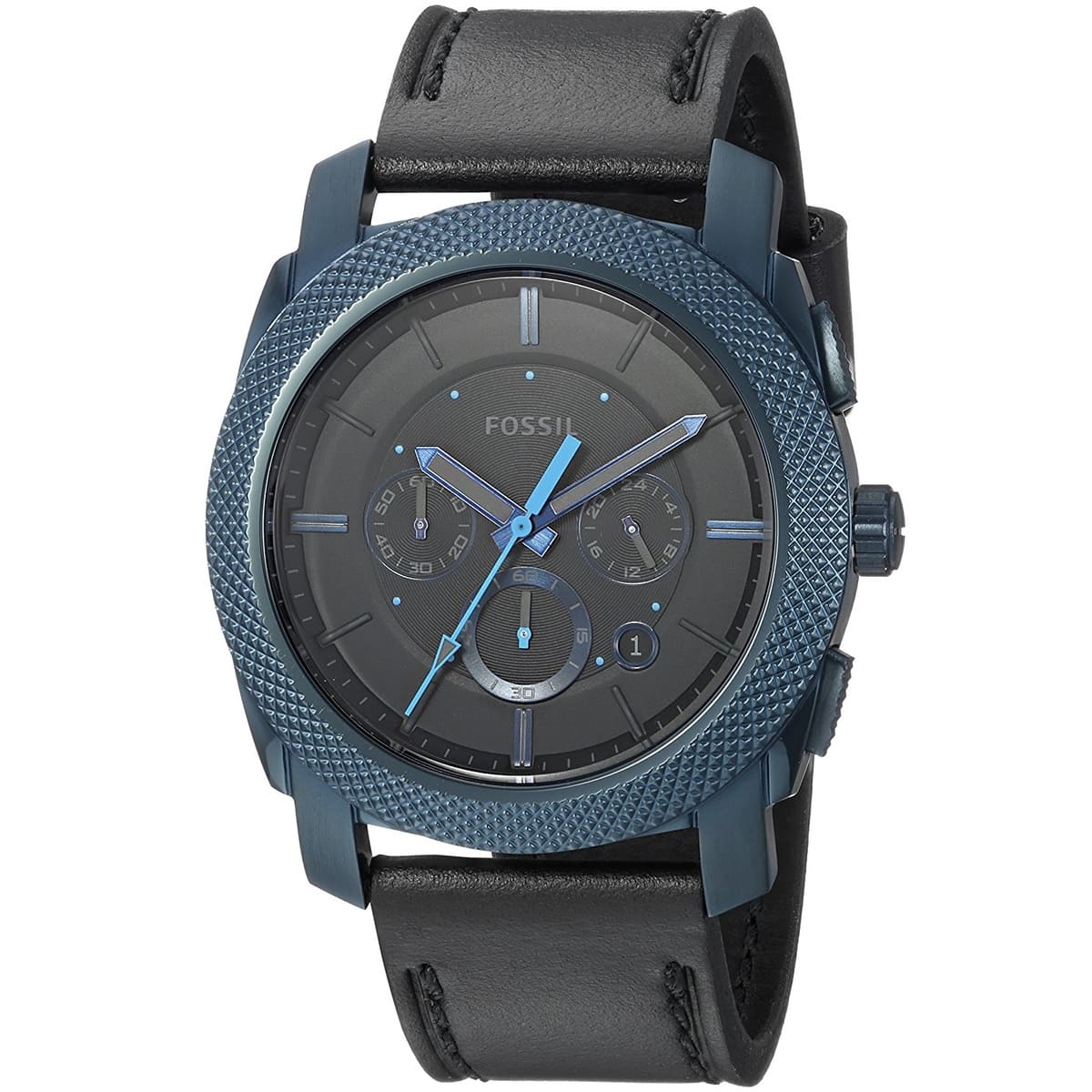 Reloj Fossil Machine de hombre pulsera de piel 46 mm