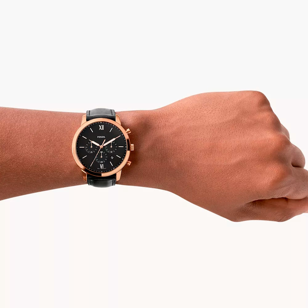 Fossil Neutra reloj Análogo para Caballero Correa de Cuero