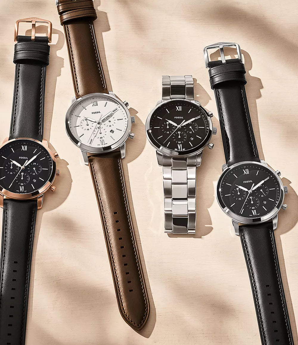 Fossil Neutra reloj Análogo para Caballero Correa de Cuero