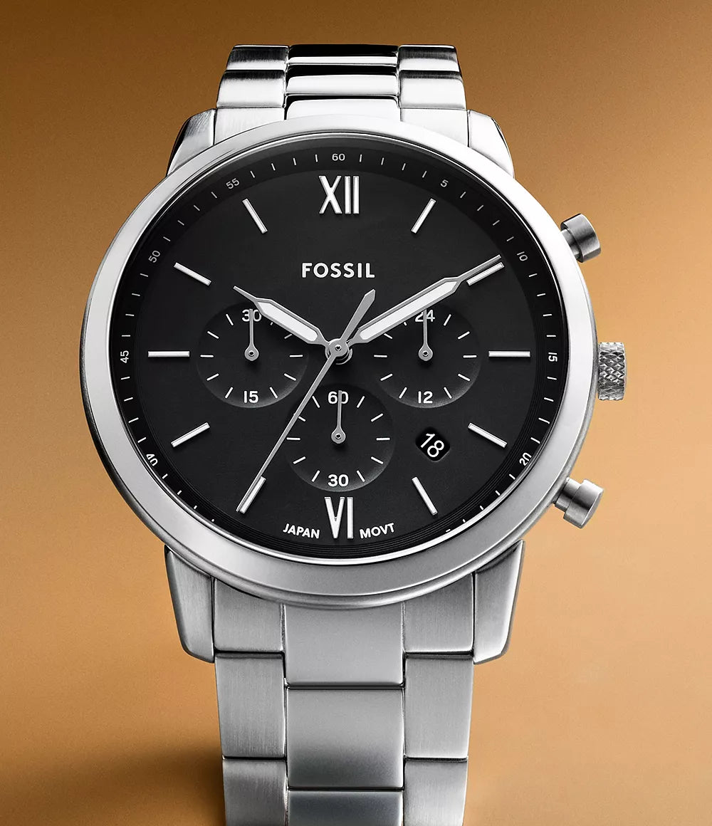 Reloj Fossil Neutra para caballero pulsera de metal 44mm