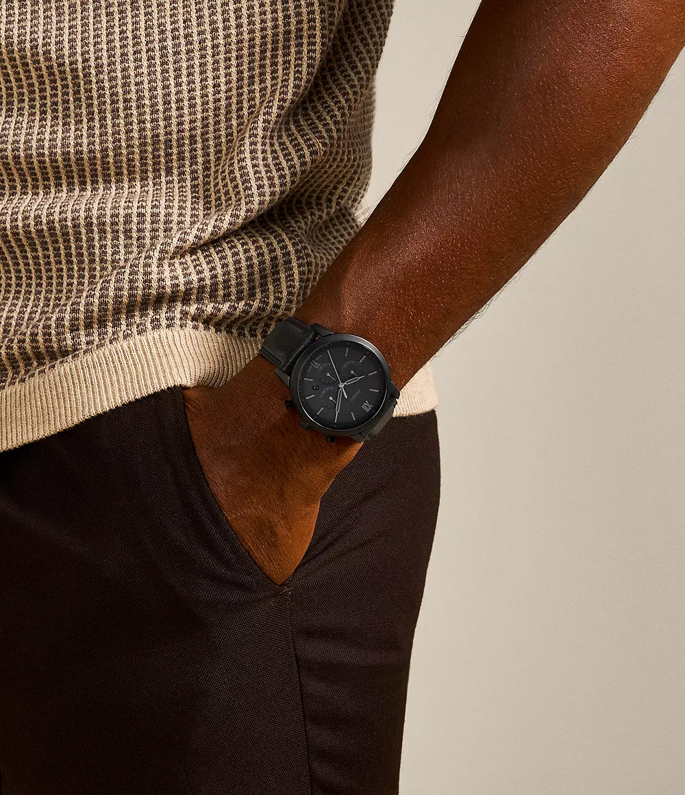 Fossil Neutra reloj Análogo para Caballero Correa de Cuero