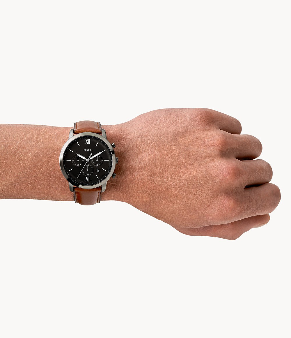 Fossil Neutra reloj Análogo para Caballero Correa de Cuero