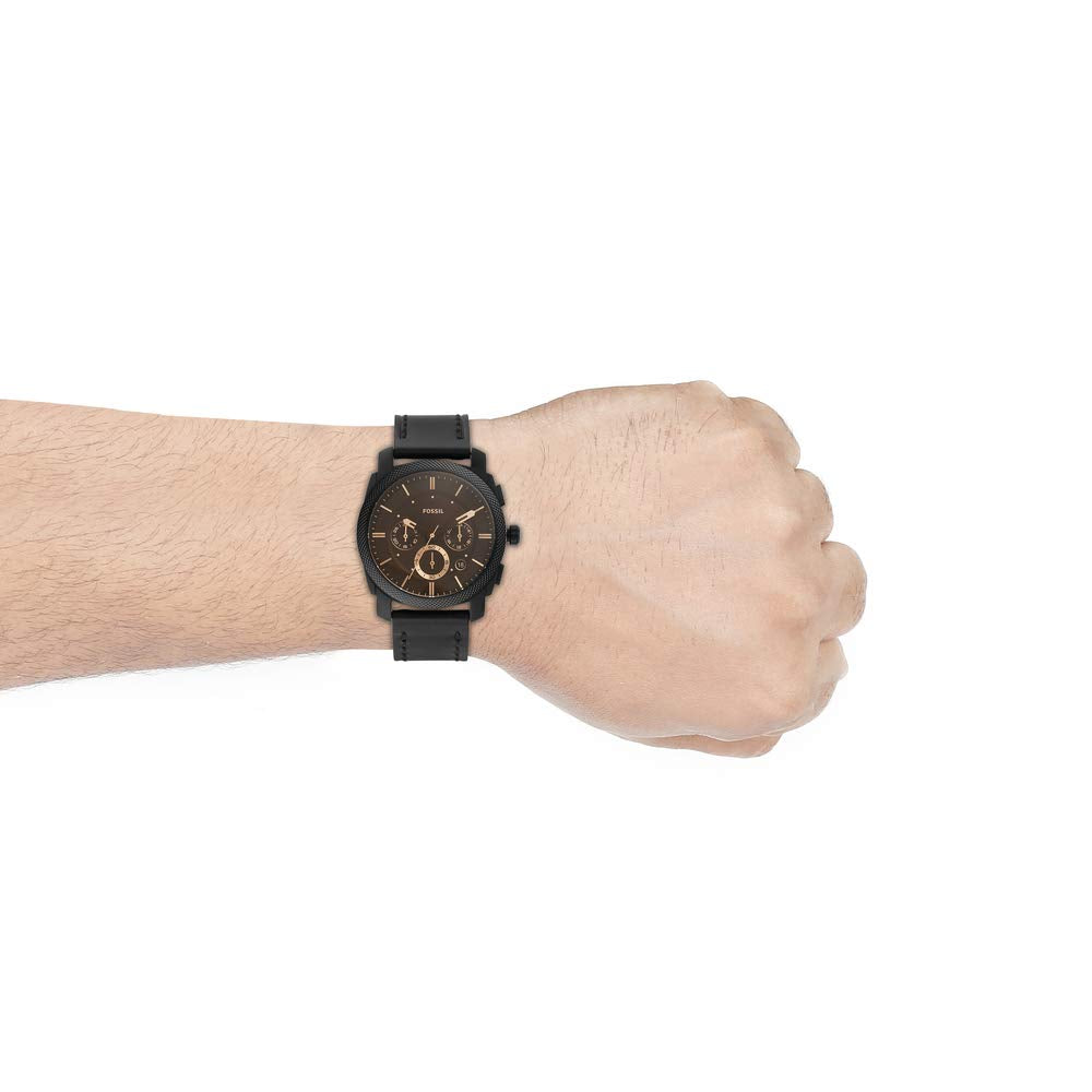 Reloj Fossil Machine de hombre pulsera de cuero 42 mm