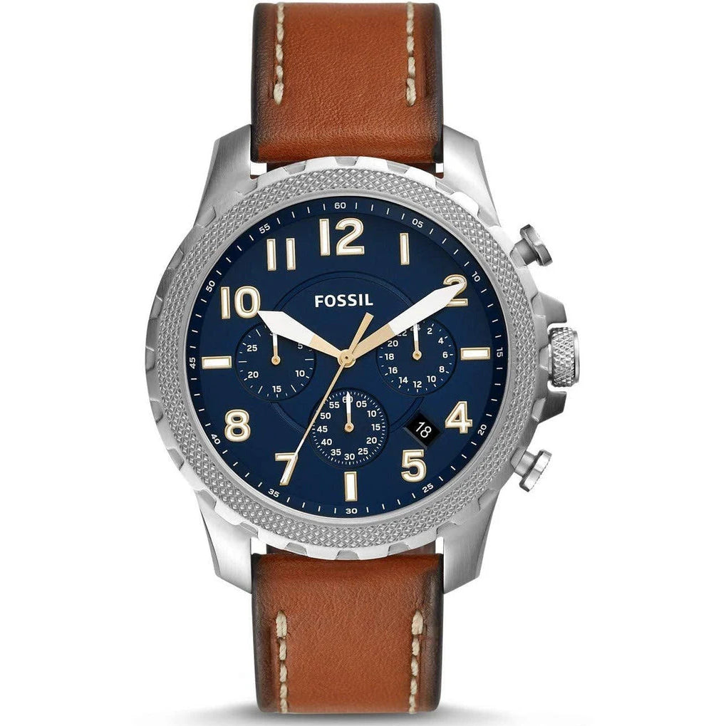 Reloj Fossil Bowman de caballero banda de cuero 46 mm