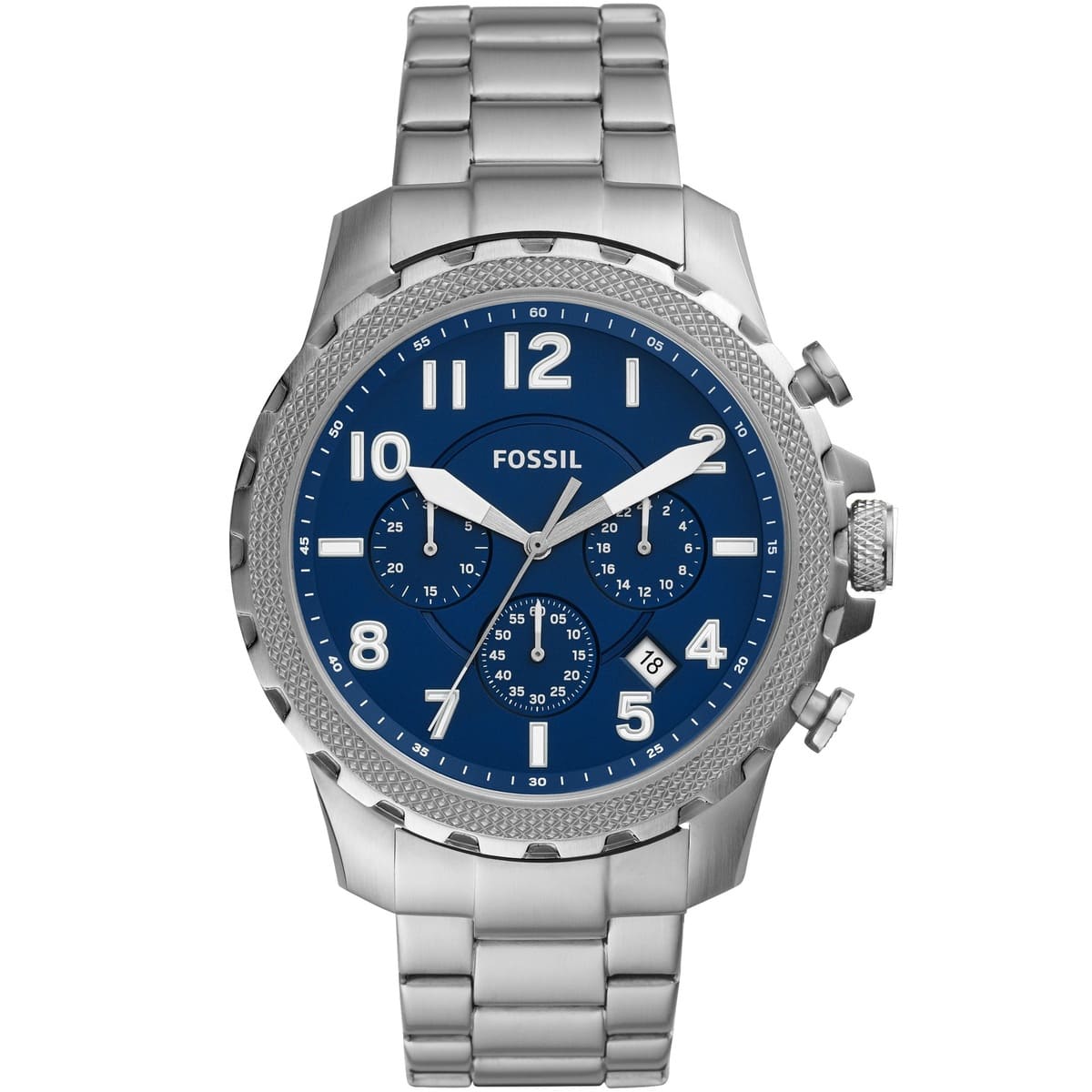 Fossil Bowman Reloj de hombre banda de metal 46 mm