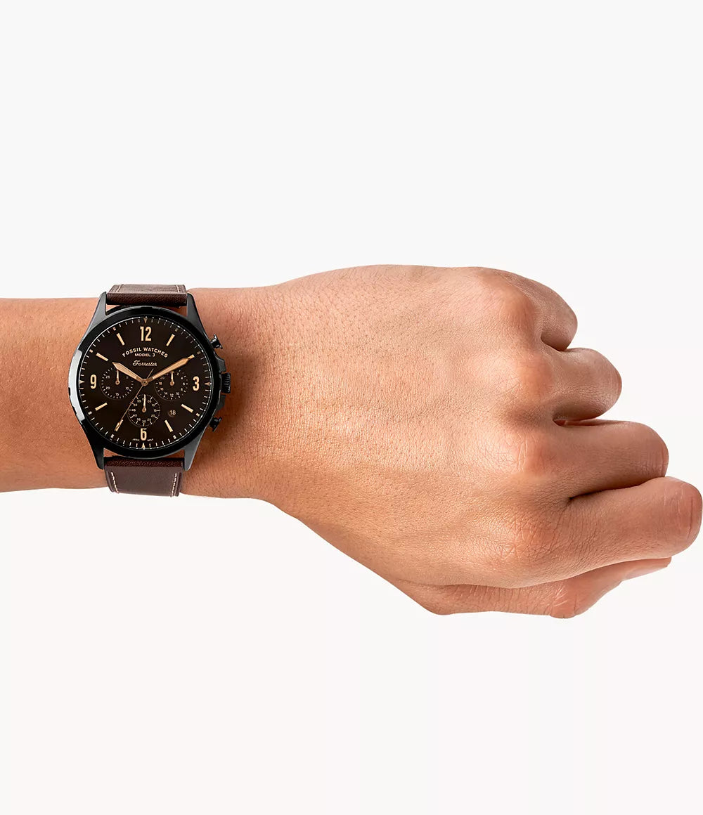 Reloj Fossil Forrester de hombre pulsera de cuero 46mm