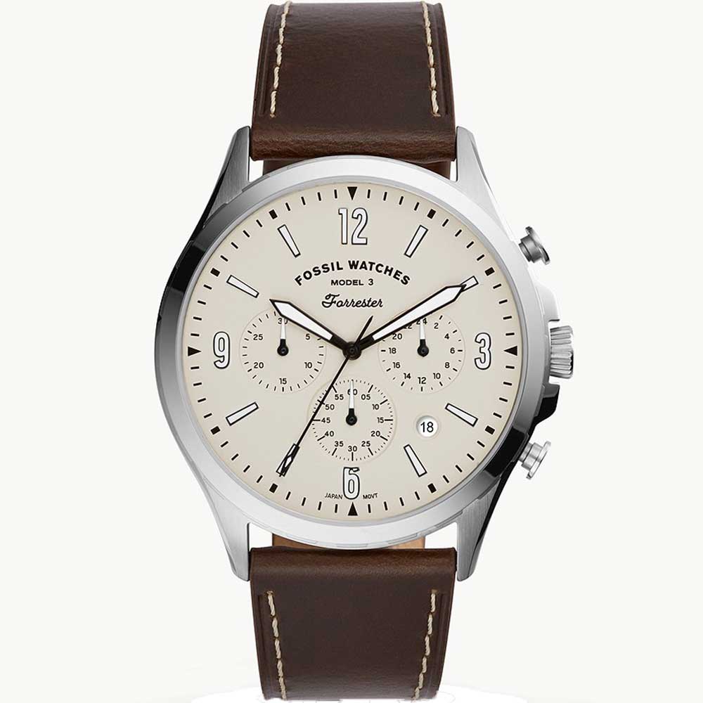 Reloj Fossil Forrester de hombre pulsera de cuero 46mm