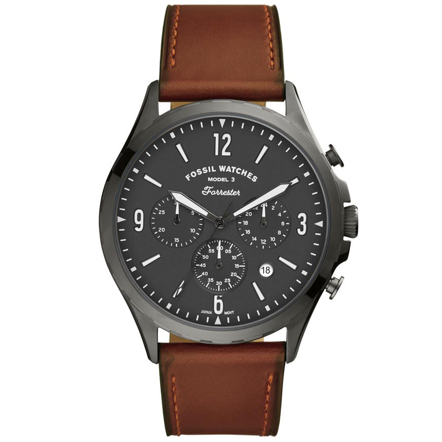Reloj Fossil Forrester de hombre pulsera de cuero 46mm