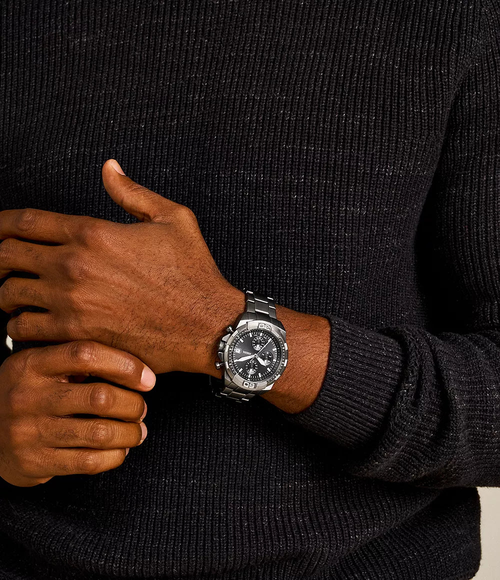 Fossil Bronson Reloj Análogo para Hombre Pulsera de Metal