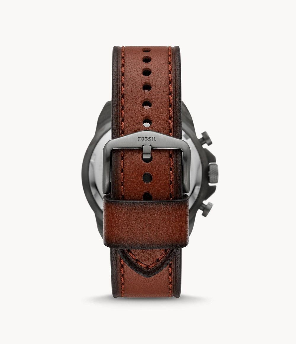 Fossil Bronson Reloj Análogo para Hombre Pulsera de Cuero