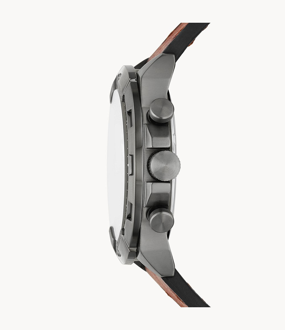 Fossil Bronson Reloj Análogo para Hombre Pulsera de Cuero