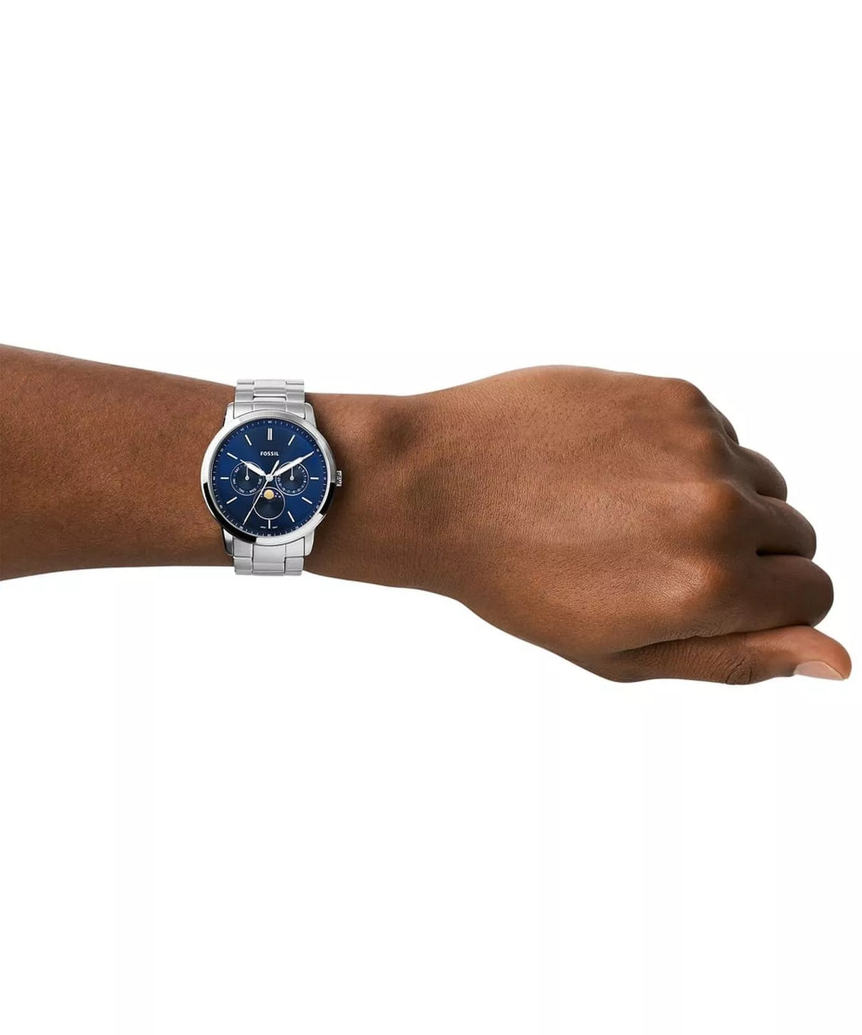 Reloj Fossil Moonphase de hombre banda de metal