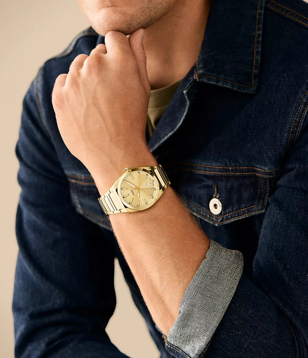 Fossil Everett Reloj para Hombre Análogo Pulsera de Metal