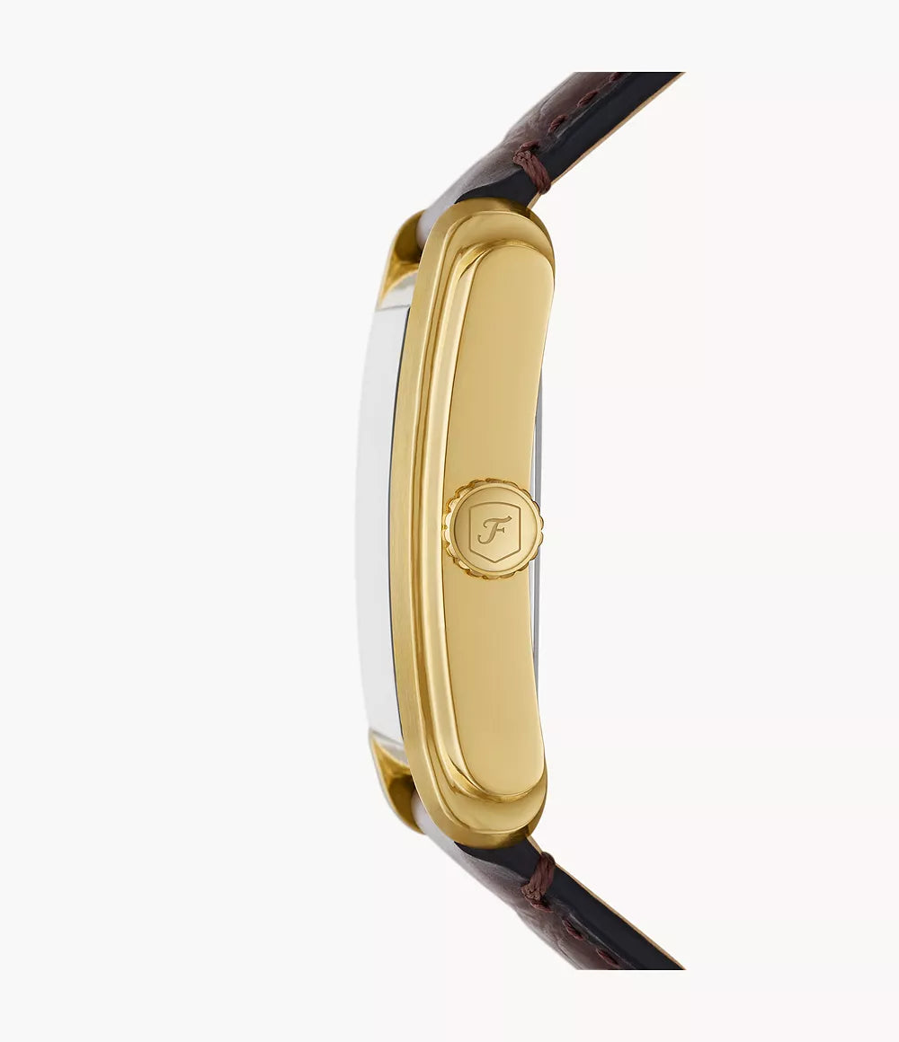 Reloj Fossil Carraway para caballero pulsera de cuero cuadrado