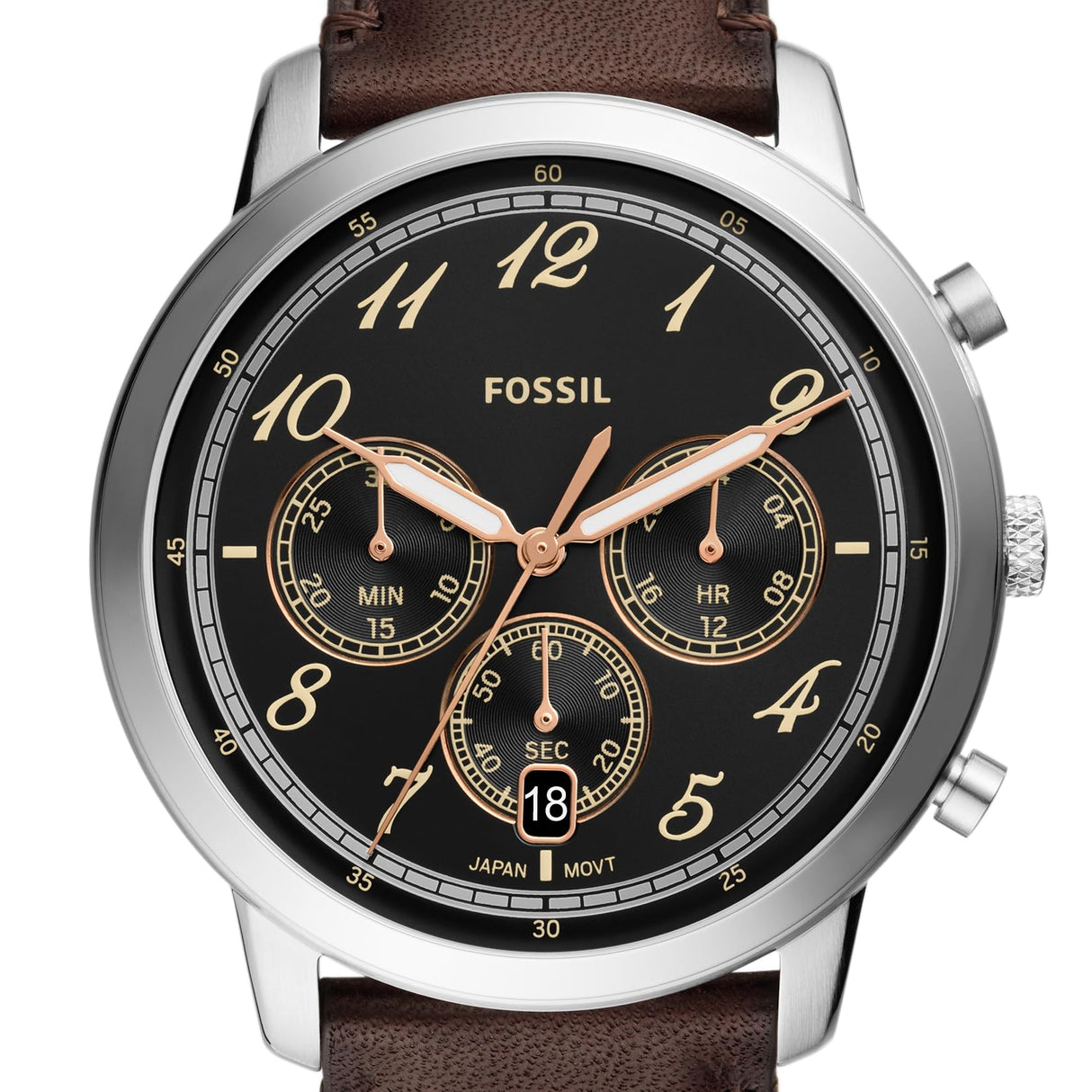 Reloj Cronógrafo de hombre pulsera de piel