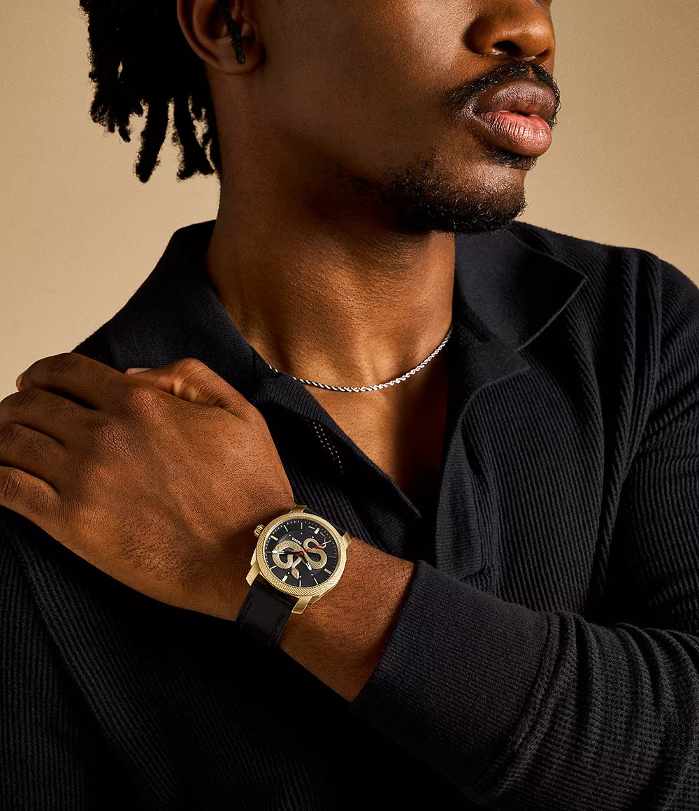 Reloj Fossil Machine de caballero correa de cuero 42 mm