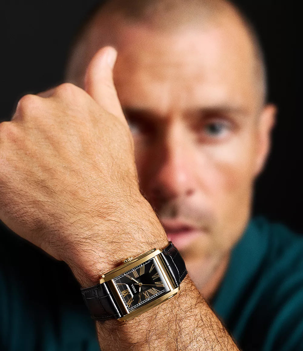 Reloj Fossil Carraway para caballero pulsera de cuero cuadrado