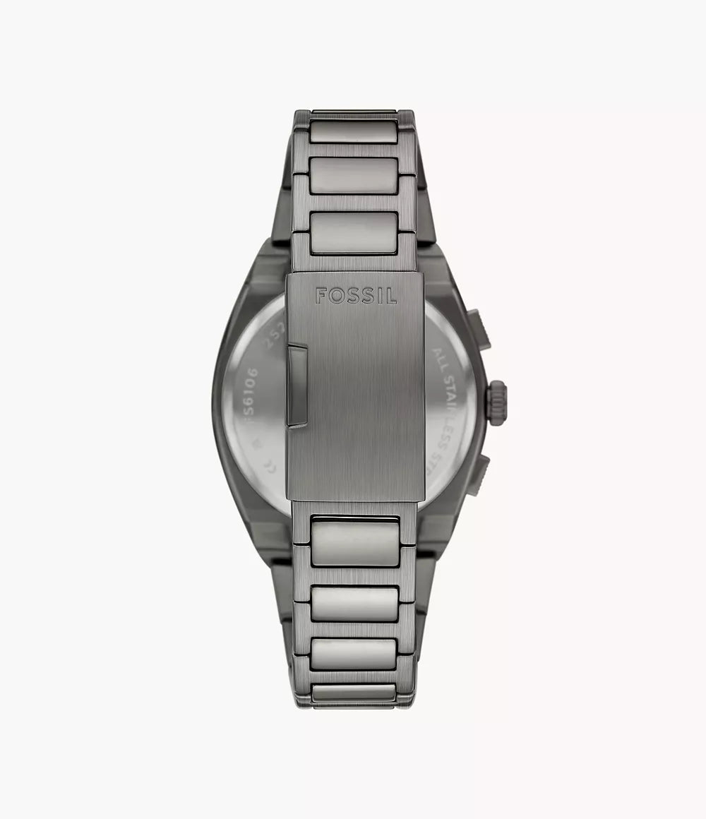 Reloj Fossil Everett Smoke de hombre banda de metal 44 mm