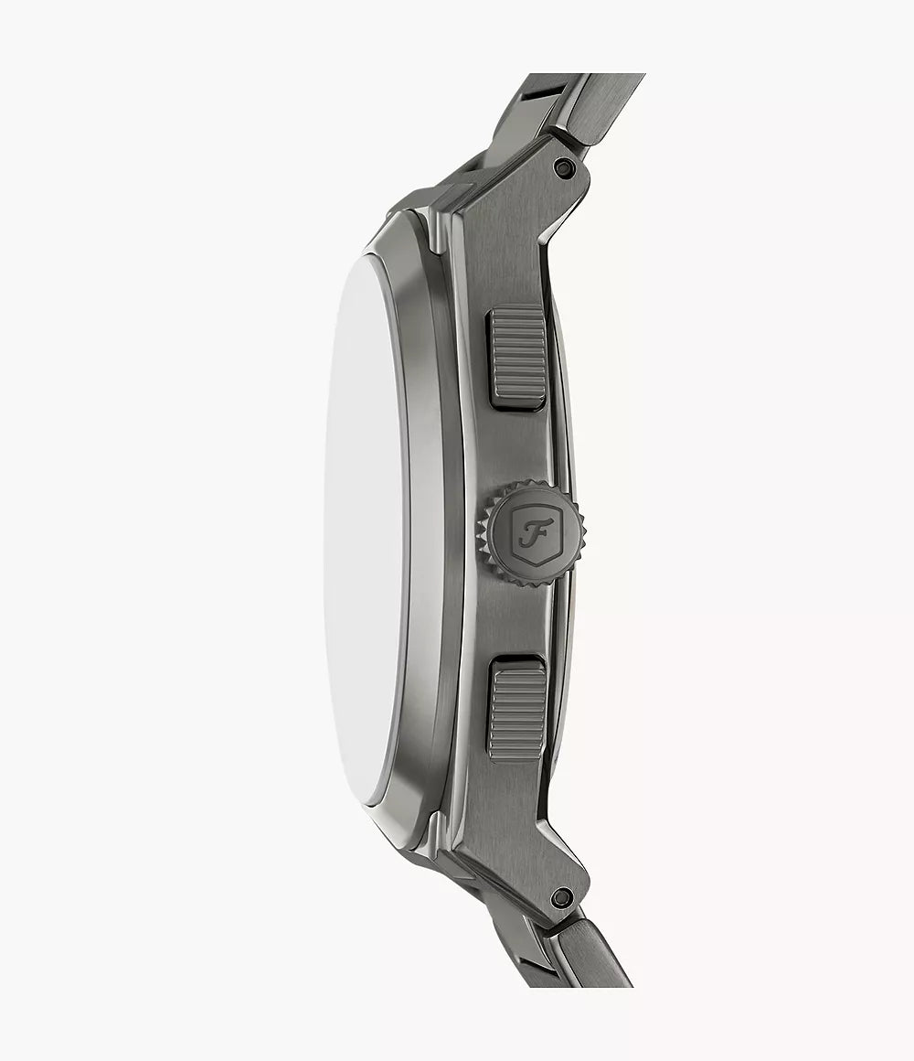 Reloj Fossil Everett Smoke de hombre banda de metal 44 mm