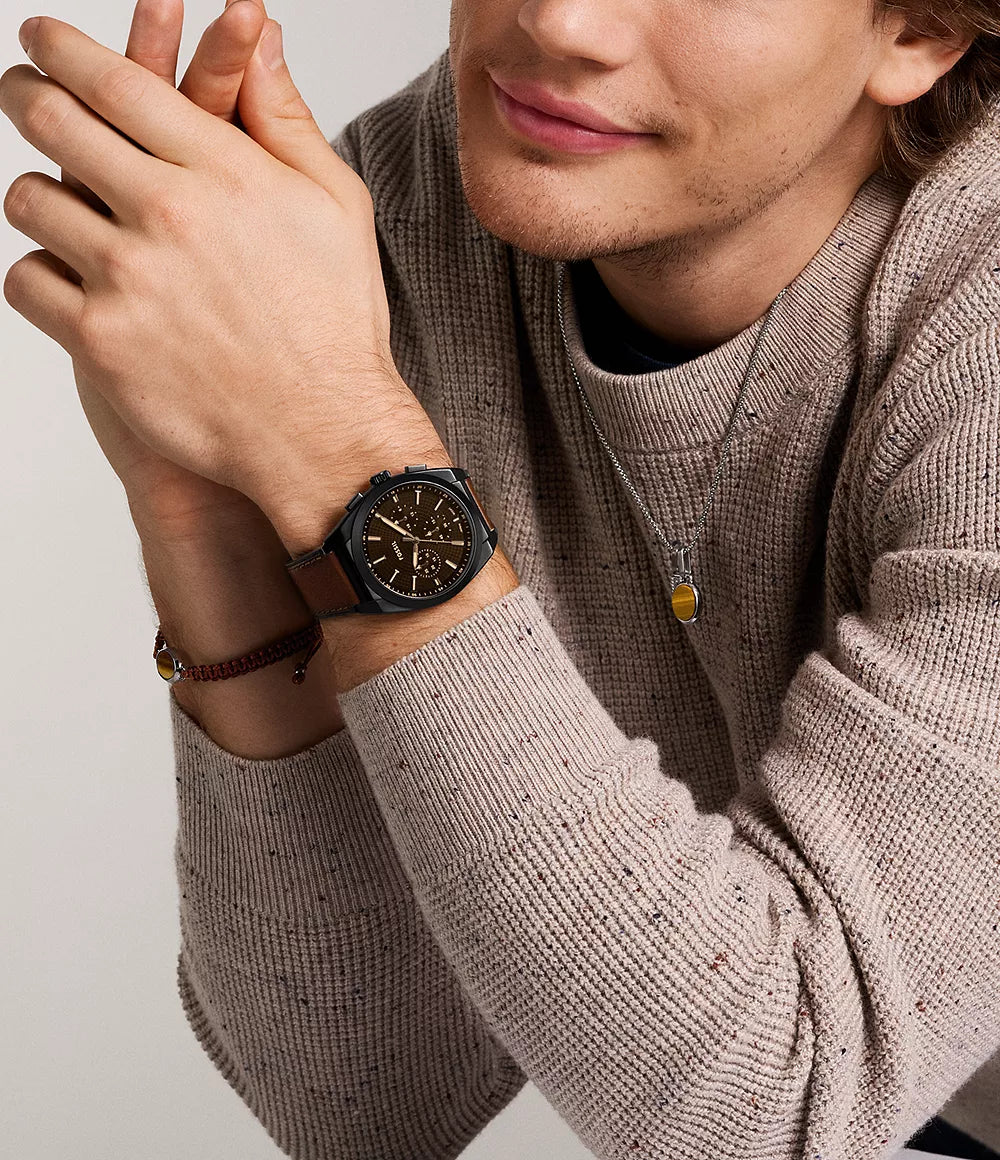 Reloj Fossil Everett de hombre banda de piel 44 mm