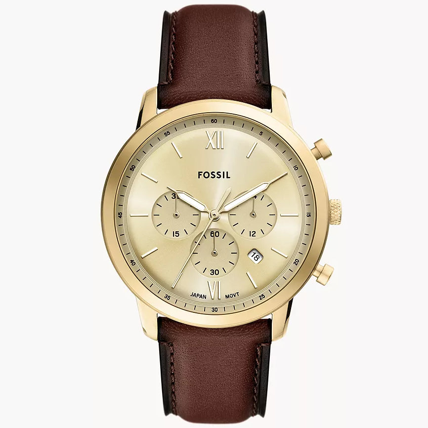 Fossil Neutra reloj Análogo para Caballero Correa de Cuero