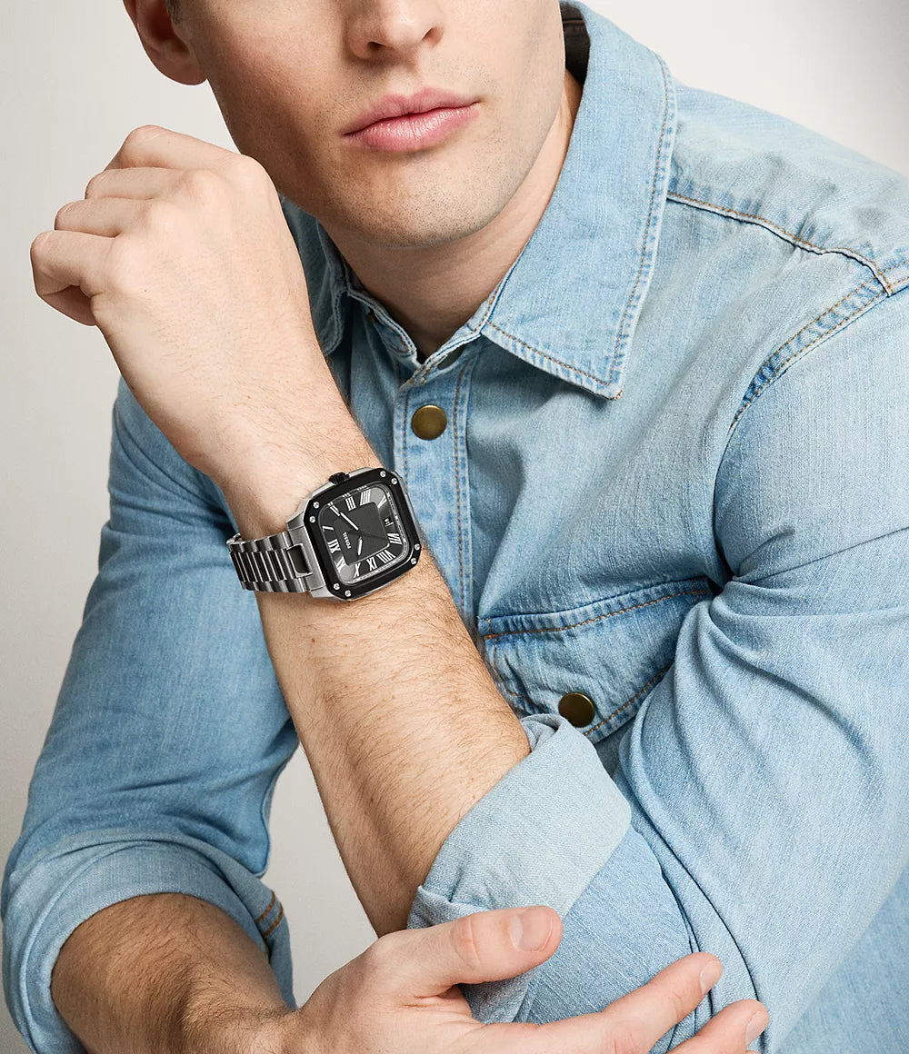 Reloj Fossil Crosby de caballero pulsera de metal 42 mm