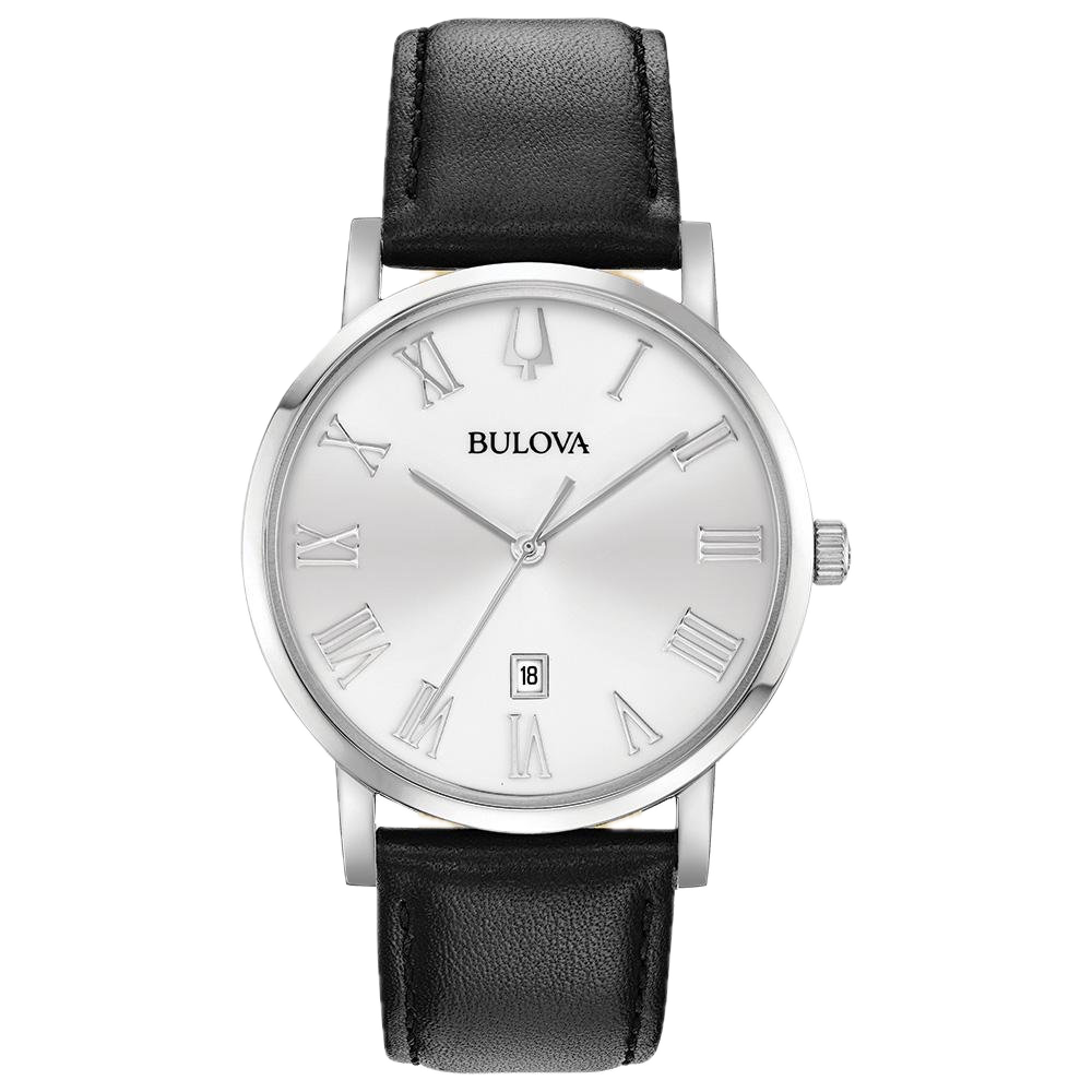 96B312 Reloj Bulova American Clipper de hombre correa de cuero
