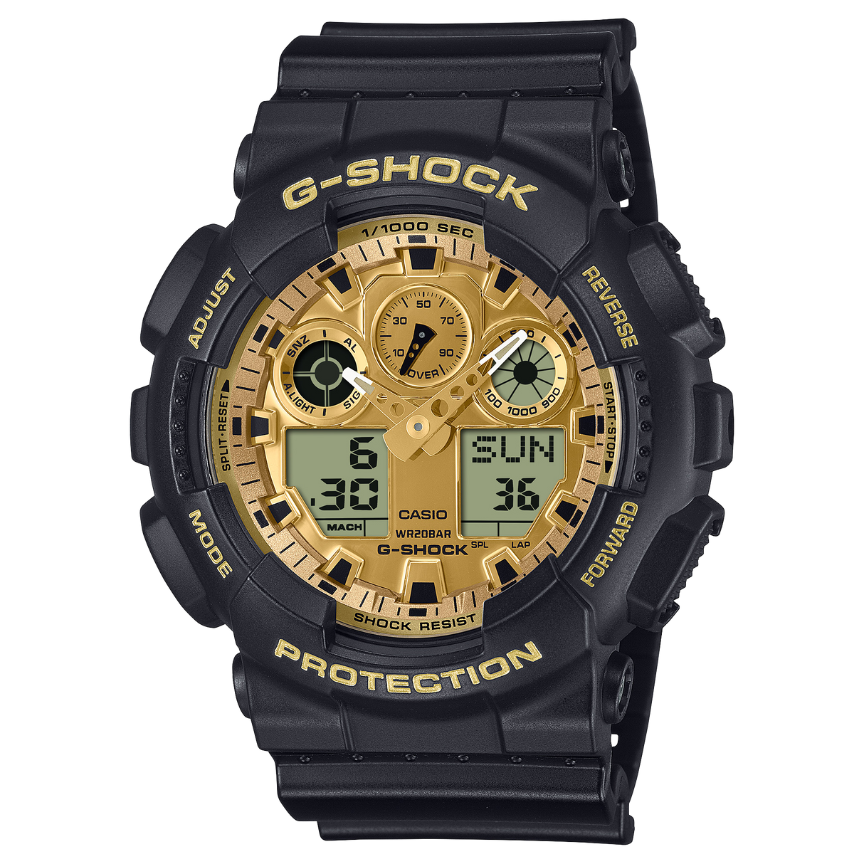 GA-100 Reloj G-Shock Pulsera de Caucho para Hombre Digita y Análogo