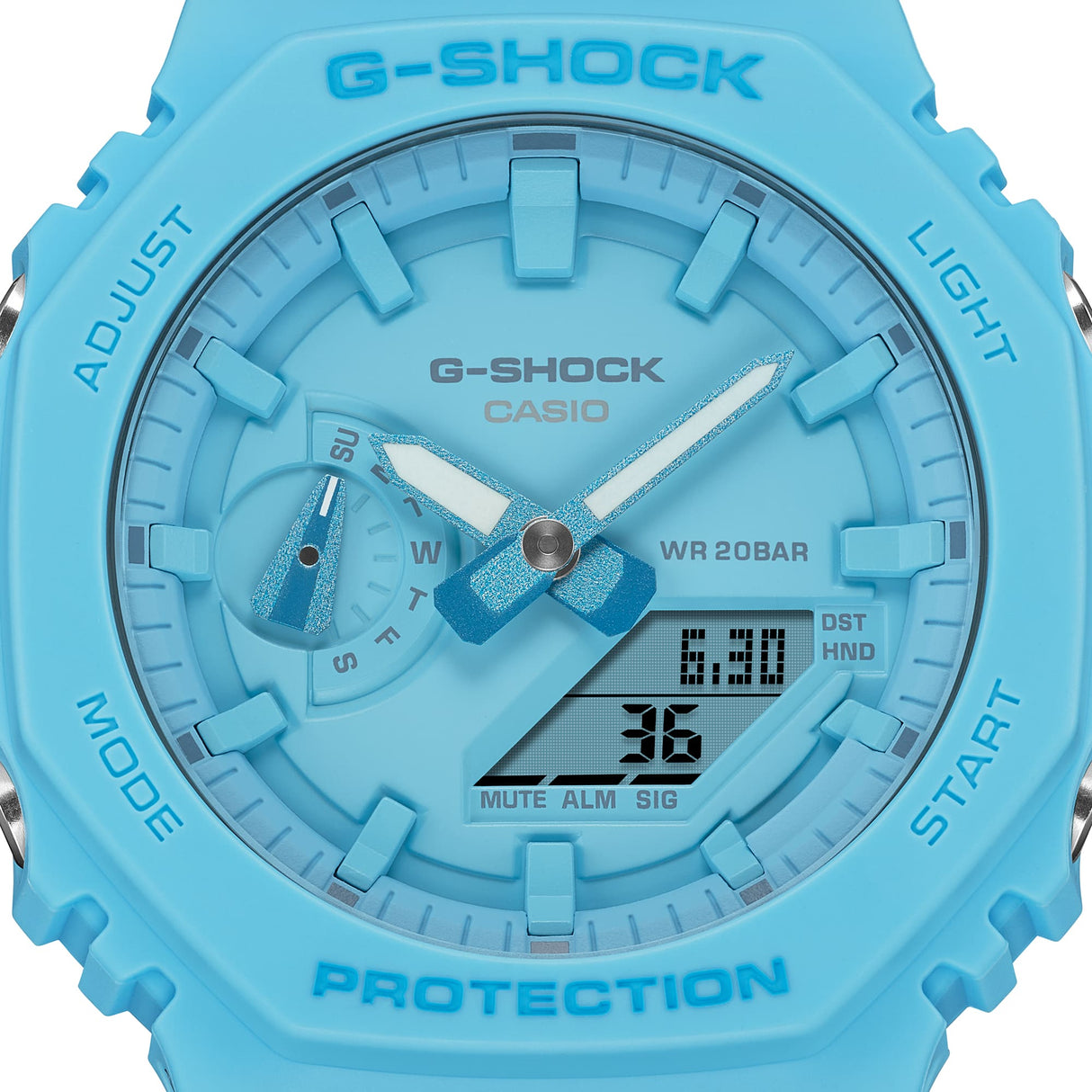 GA-2100 Reloj G-Shock Pulsera de Caucho para Hombre Doble hora