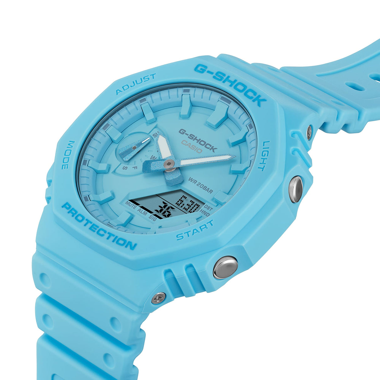 GA-2100 Reloj G-Shock Pulsera de Caucho para Hombre Doble hora