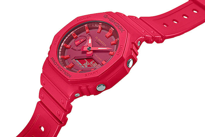 GA-2100 Reloj G-Shock Pulsera de Caucho para Hombre Doble hora