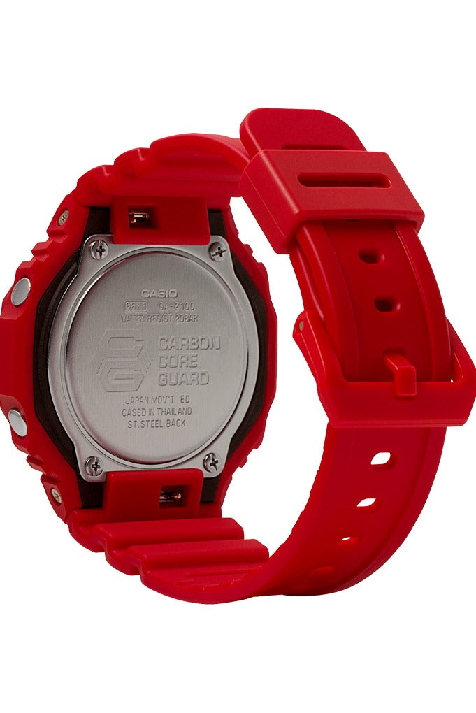 GA-2100 Reloj G-Shock Pulsera de Caucho para Hombre Doble hora