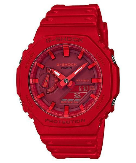GA-2100 Reloj G-Shock Pulsera de Caucho para Hombre Doble hora