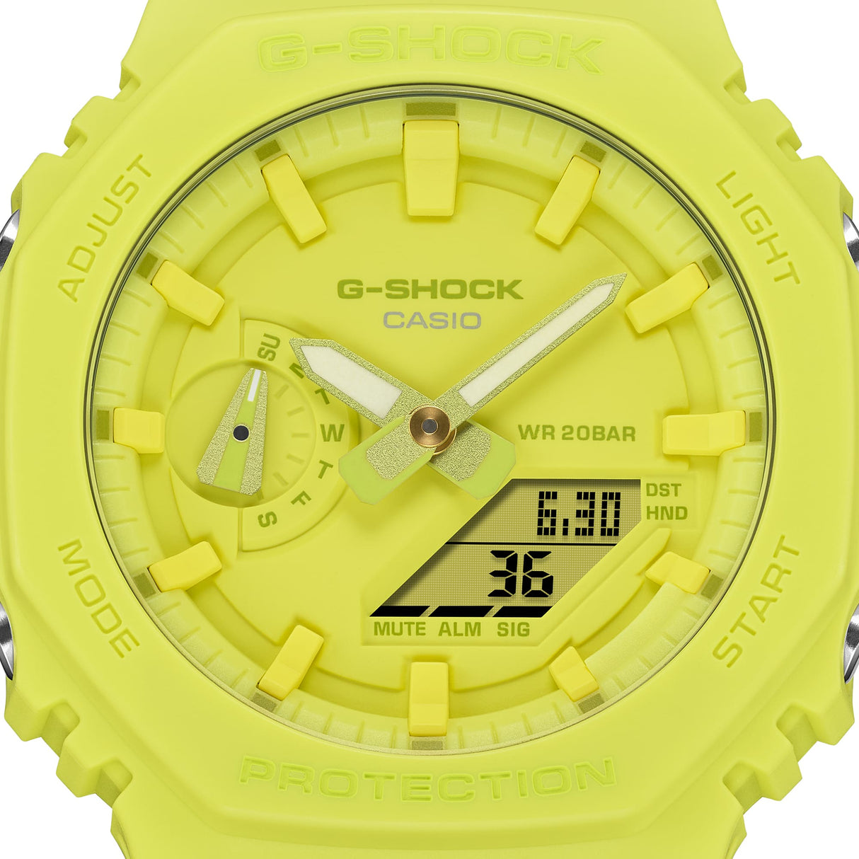 GA-2100 Reloj G-Shock Pulsera de Caucho para Hombre Doble hora